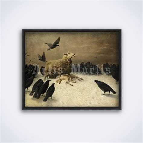 Printable Anguish Painting Dark Art By August Friedrich Albrecht Schenck