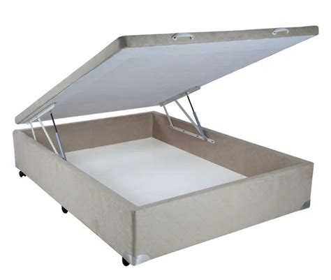 Cama Box Baú Casal 138x188x42 Linho Bege Alfa MadeiraMadeira