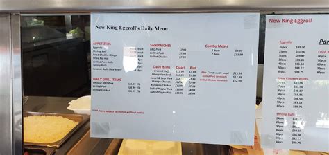 Menu at King Eggroll Express BBQ, Milpitas, 442 W Calaveras Blvd