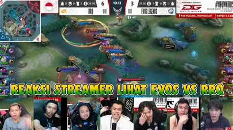 Reaksi Streamer Lihat Evos Vs Rrq Match Mpl Indonesia Youtube