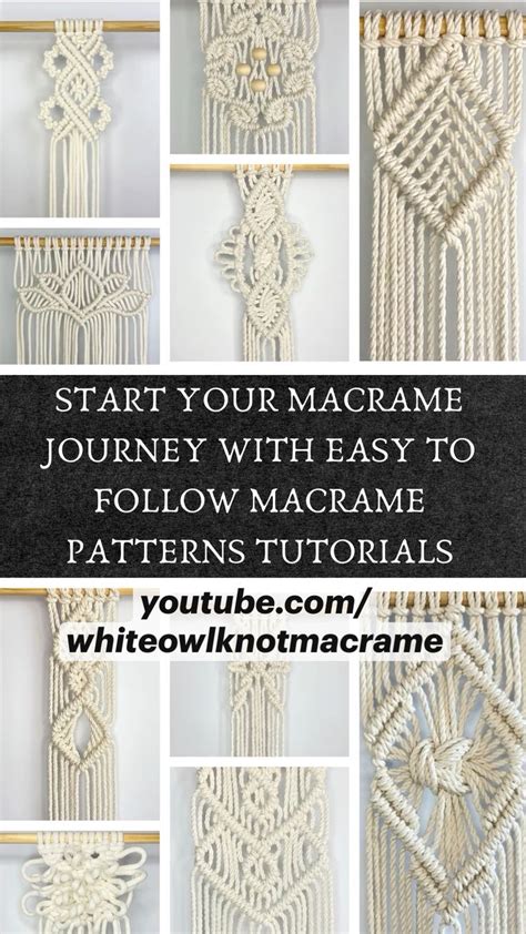 Start Your Macrame Journey With Tutorials Whiteowlknot Macrame On