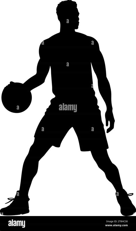 Basket Ball Player Silhouette Vector Illustration Stock Vector Image