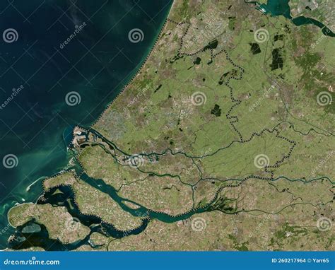 Zuid-Holland, Netherlands. High-res Satellite. No Legend Stock Photo ...