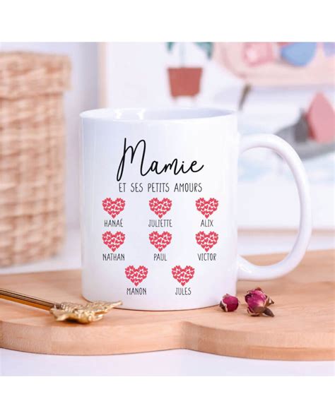 Mug Personnalis Famille Mamie Et Ses Petits Enfants Tasse