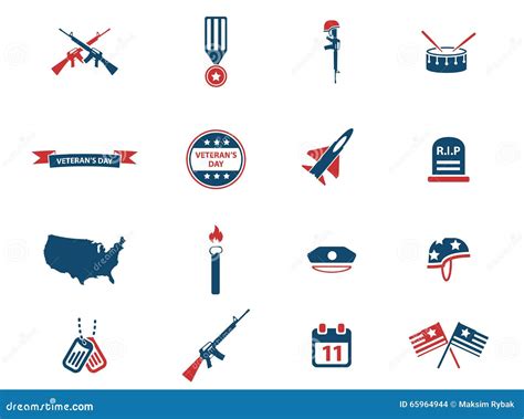 Veterans Day Simply Icons Stock Vector - Image: 65964944