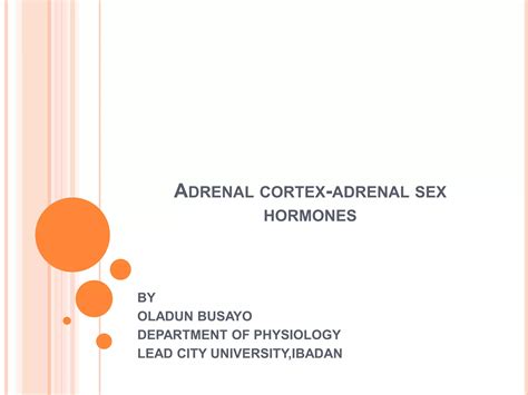 Adrenal Sex Hormone Pptx