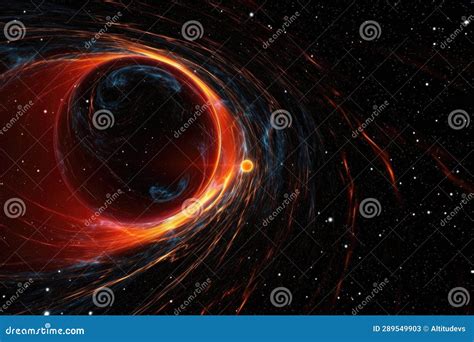 A Gravitational Lensing Arc Around A Galaxy Cluster Royalty Free Stock