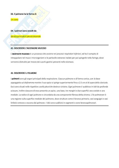 Set Domande Aperte E Chiuse Di Anatomia Umana