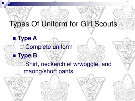 PPT - Scout Uniform Types PowerPoint Presentation, free download - ID:3923381