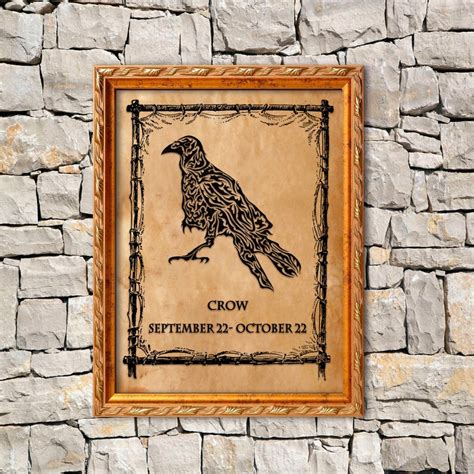 Crow Totem Native American Wall Decor Spirit Animal Tribal Etsy