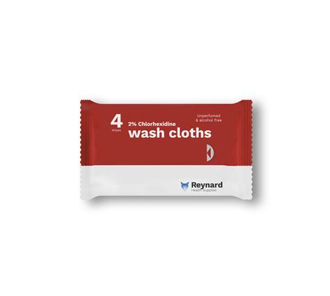 2 Chlorhexidine Wash Cloths Reynard Health Supplies