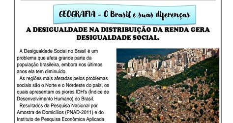 Interpreta O De Texto Sobre Desigualdade Social Gabarito