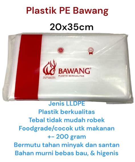 Kantong Plastik Es Gula Plastik Cap Bawang 1000 Gr 20 X 35 Tebal Lazada Indonesia