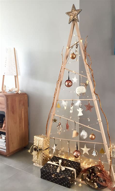 Sapin De Noël En Bois Esprit Scandinave Decoração De Natal Natal