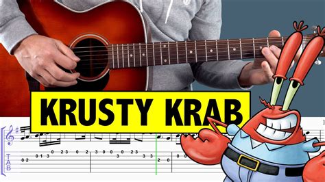 Spongebob Krusty Krab Theme Guitar Tutorial Melody Youtube