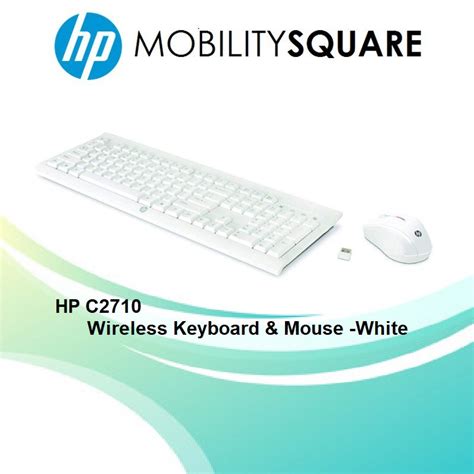 Hp C2710 Wireless Keyboard And Mouse White M7p30aa Shopee Singapore