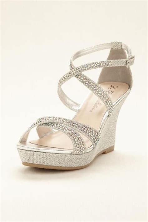 52 Stunning Wedge Silver Wedding Shoes Cozy Wedding With Covered In