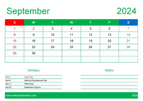 Printable Monthly Calendar September S