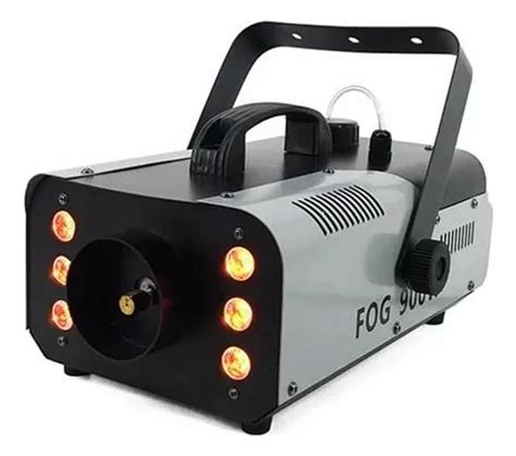 Maquina De Humo 900w Con Control Remoto Dmx Luces Led Color Negro Gris