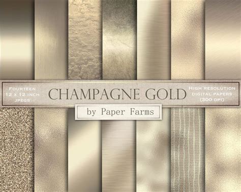 Champagne Gold Champagne Gold Digital Paper Champagne Gold Background