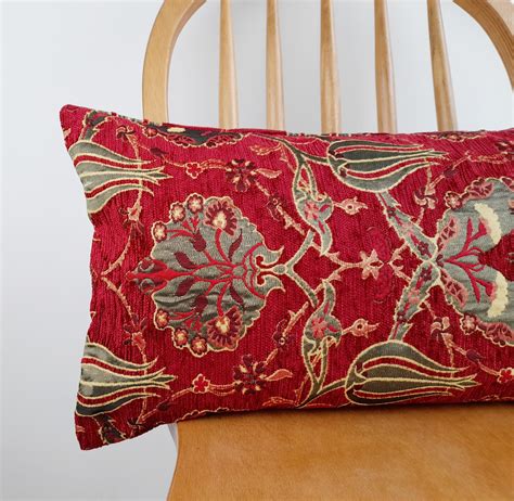 Red Pillow Cover Velvet Pillow Red Throw Pillow Bohemian Throw Etsy