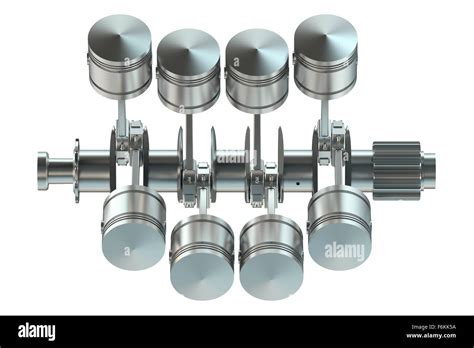 V8 engine pistons isolated on white background Stock Photo - Alamy