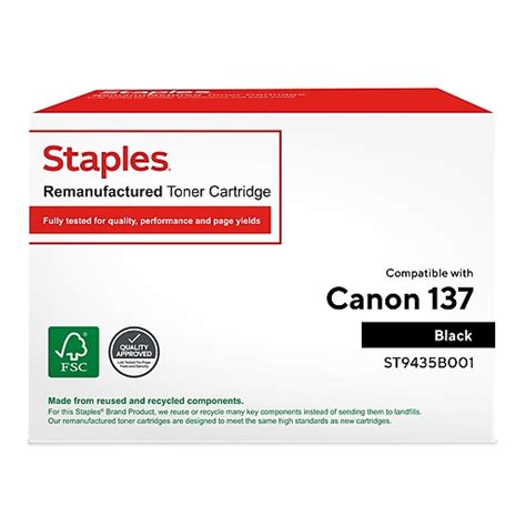 Staples Remanufactured Black Standard Yield Toner Cartridge Replacement For Canon 137