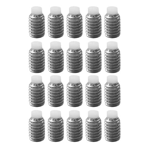 Bgning 20pcs M5 Polyacetal Non Slip Rubber Head Stop Screw Stainless