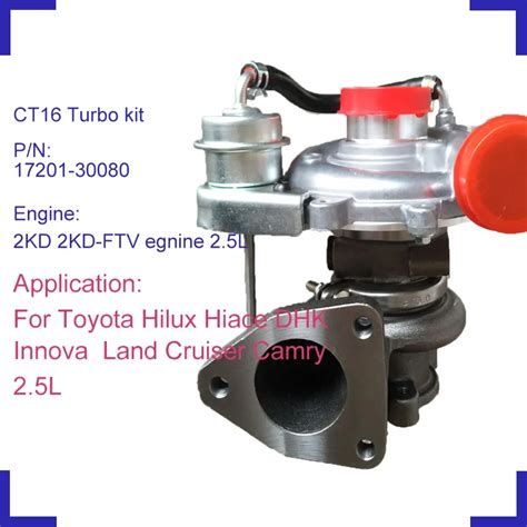 Kit De Turbocompressor Para Toyota Hiace Kdh Hilux Inova Land