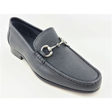 Carrucci Mens Dress Shoe Slip On Buckle Loafer Kl201 01 Victor