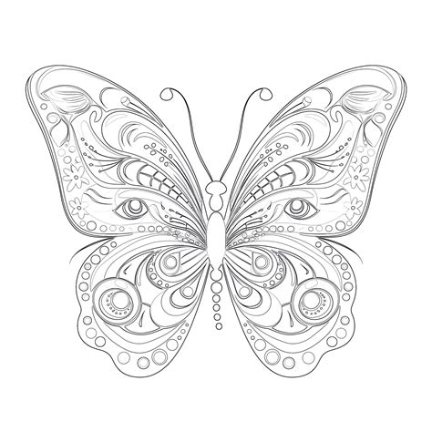 print butterfly to color 9