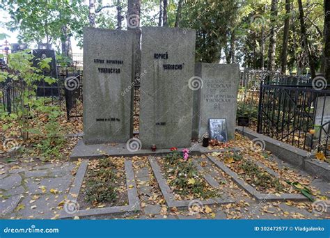 The Grave Of The Famous Soviet Poet Korney Chukovsky At The