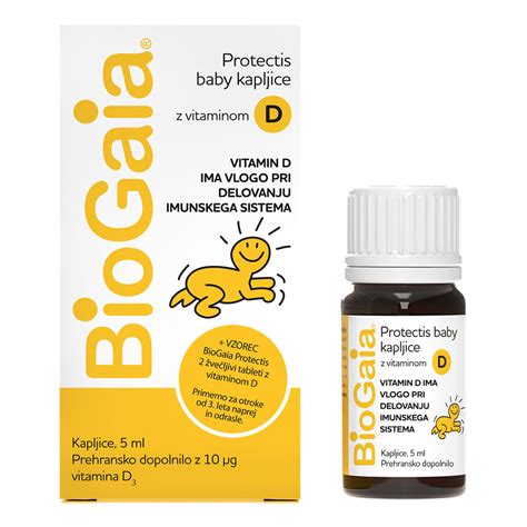 BioGaia Protectis Baby D3 Kapljice Za Otroke Vzorec BioGaia