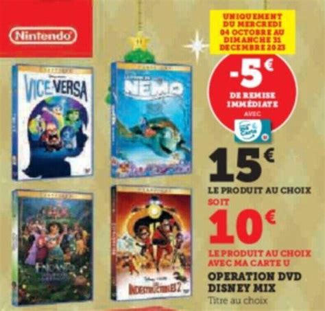 Promo OPERATION DVD DISNEY MIX Chez Super U