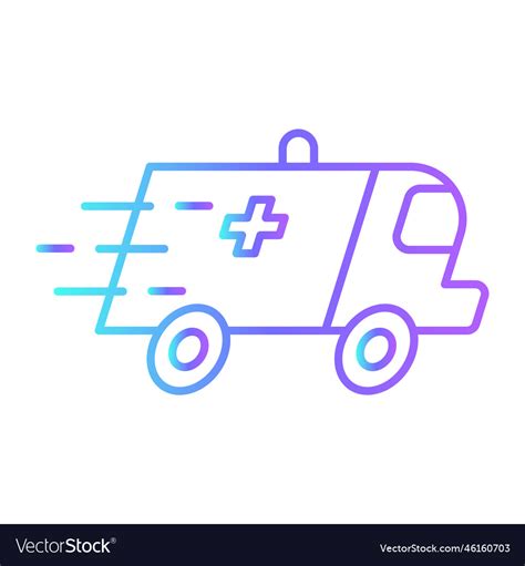 Ambulance Transportation Icons With Purple Blue Vector Image