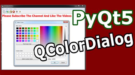 How To Create QColorDialog In PyQt5 Codeloop