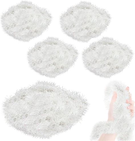 Hovuk X White Fine Cut M Chunky Tinsel Garlands Luxury Christmas