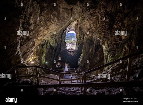 Rooms Inside The Cave In Predjama Castle Slovenia Stock Photo Alamy