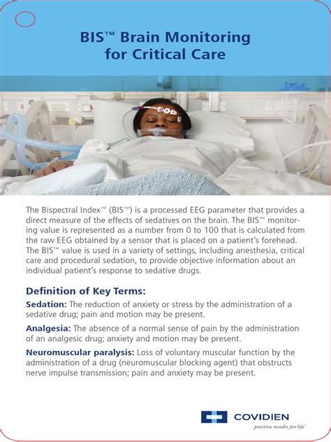 Bis Brain Monitoring Critical Care Reference Card Pdf