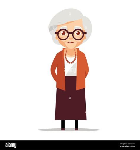 Old Lady Vector Flat Minimalistic Isolated Stock Vector Image Art Alamy