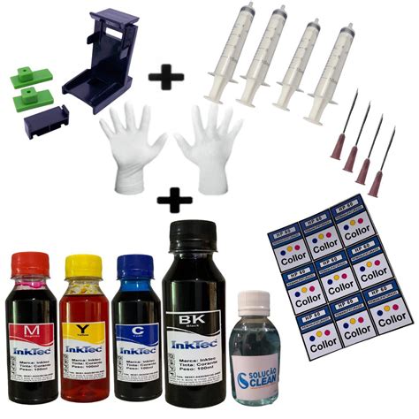 Kit Recarga Cartucho Pg Cl Canon Mg Ml Tinta