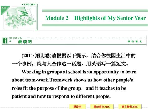 选修7 Module 2 Highlights Of My Senior Year Word文档在线阅读与下载 无忧文档