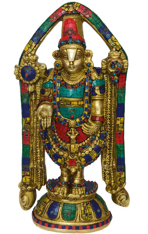 Buy TANGERINE Statue Of Lord Venkateswara Tirupati Balaji Idol