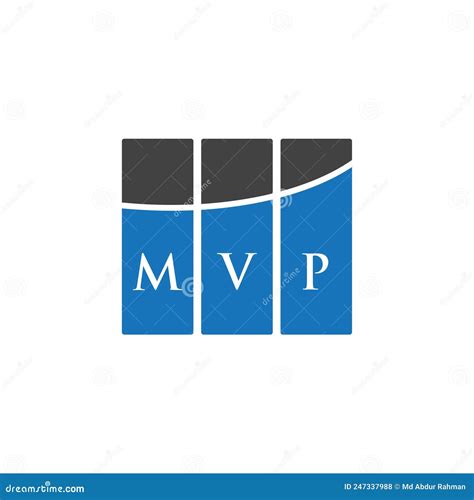 Dise O Del Logotipo De La Letra Mvp En Fondo Blanco Concepto De