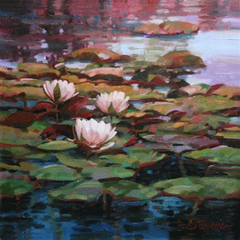 Water lilies painting, Lily painting, Flower painting