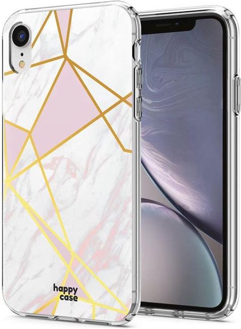 Happycase Apple Iphone Xr Hoesje Flexibel Tpu Roze Marmer Print Bol