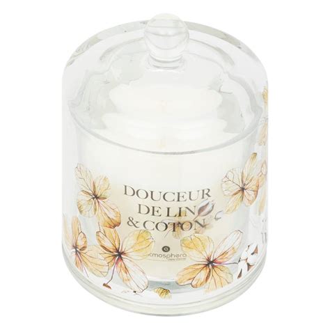 Bougie parfumée cloche Oudy 240g douceur de lin Atmosphera créateur