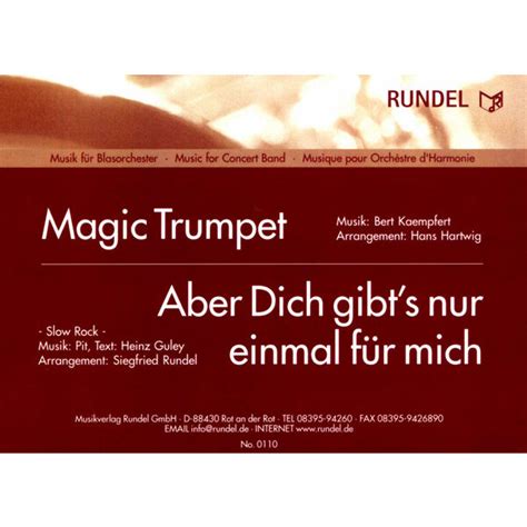 Magic Trumpet Aber Dich gibt s nur einmal für mich 38 50