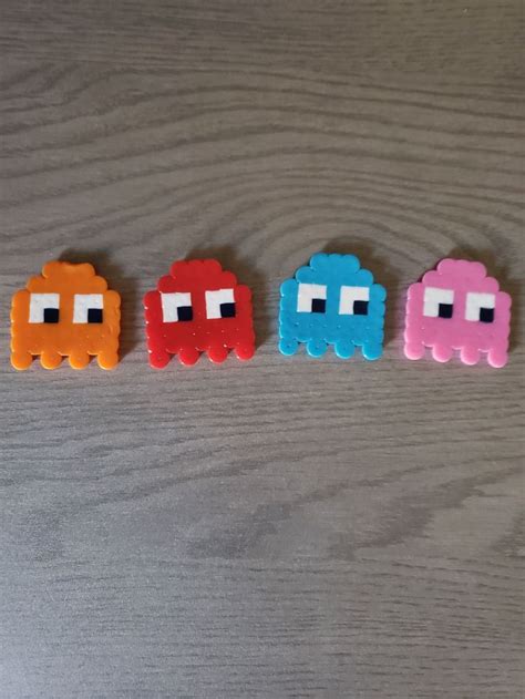 Perler Bead Pac Man And Ghost Etsy Canada Melt Beads Patterns