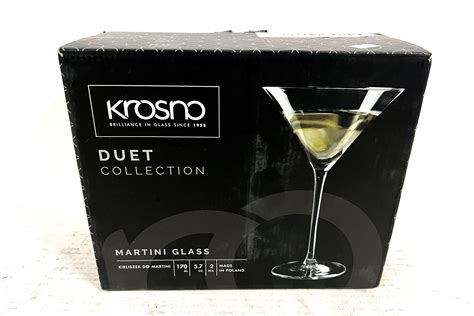 Lot Two Krosno Martini Glasses Boxed